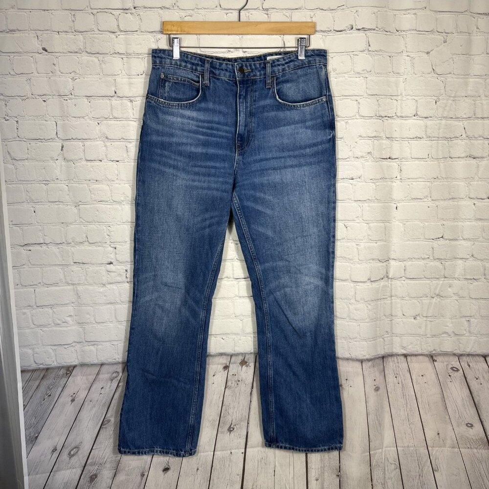 Zara Jeans 8 High Rise Straight Leg Denim Blue Trendy Medium Wash
